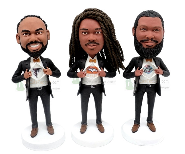 Groomsmen Custom bobbleheads groomsmen 1-10 sets